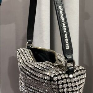 Alexander Wang Silver Crystal-Embellished Heiress Bag